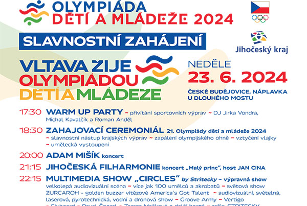 Pozvánku na Slavnostní zahájení Olympiády dětí a mládeže 2024 a doprovodný program